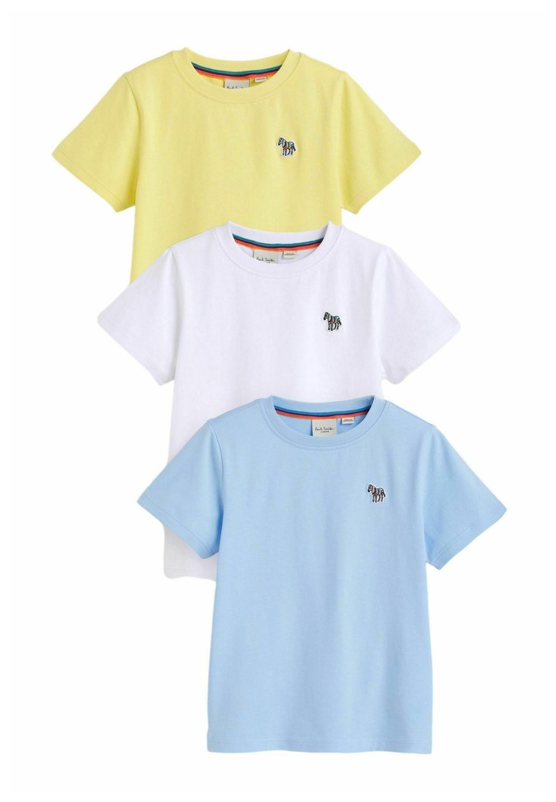 Paul Smith Junior SIGNATURE  3 PACK  - REGULAR FIT - T-shirts basic - bright zebra
