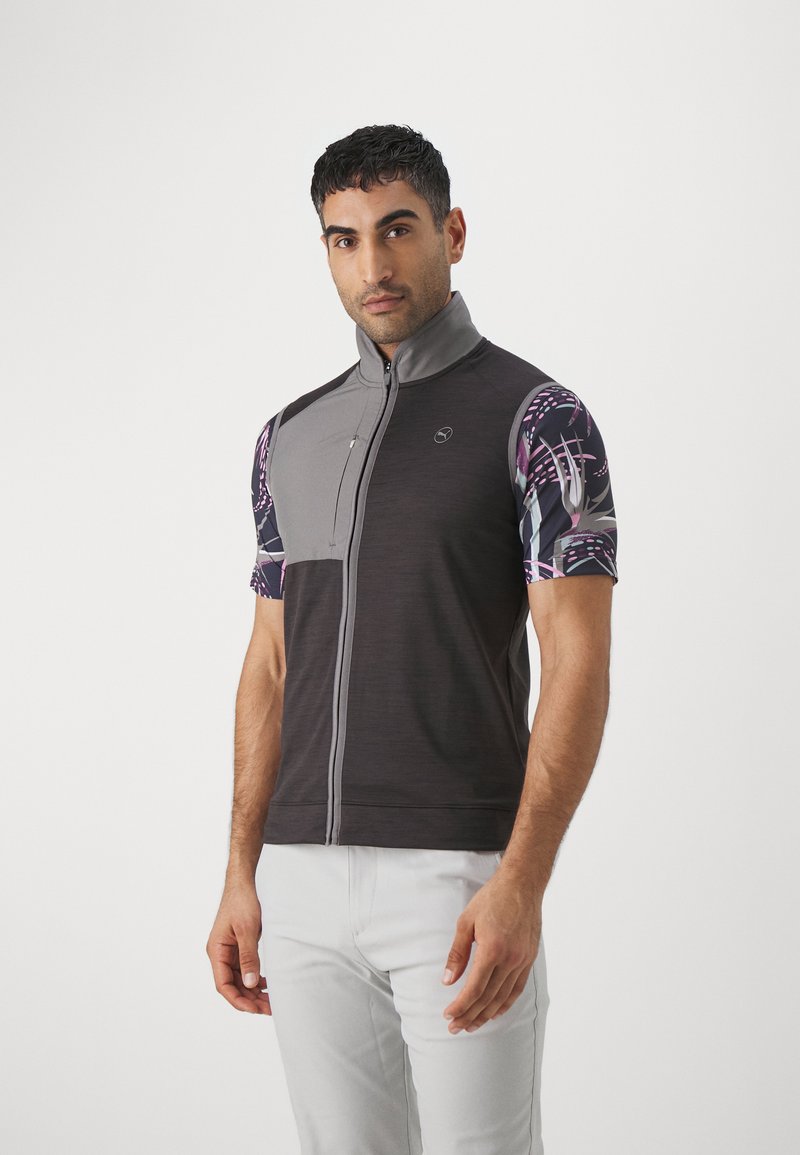 Puma Golf CLOUDSPUN VEST - Mellény - black heather/slate sky