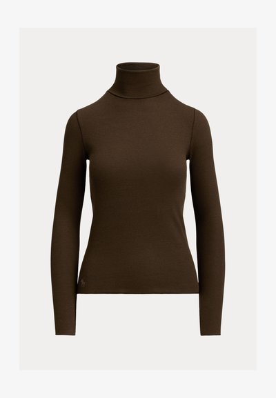 Polo Ralph Lauren STRETCH BLEND TURTLENECK - Jersey de punto - dark brown