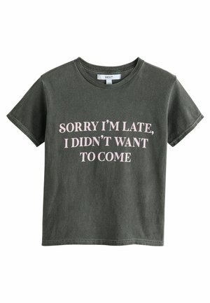 Next T-Shirt print - grey