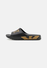 EA7 Emporio Armani - CRUSHER DISTANCE SLIDE - Ciabatte da mare - black/gold Immagine in miniatura 1