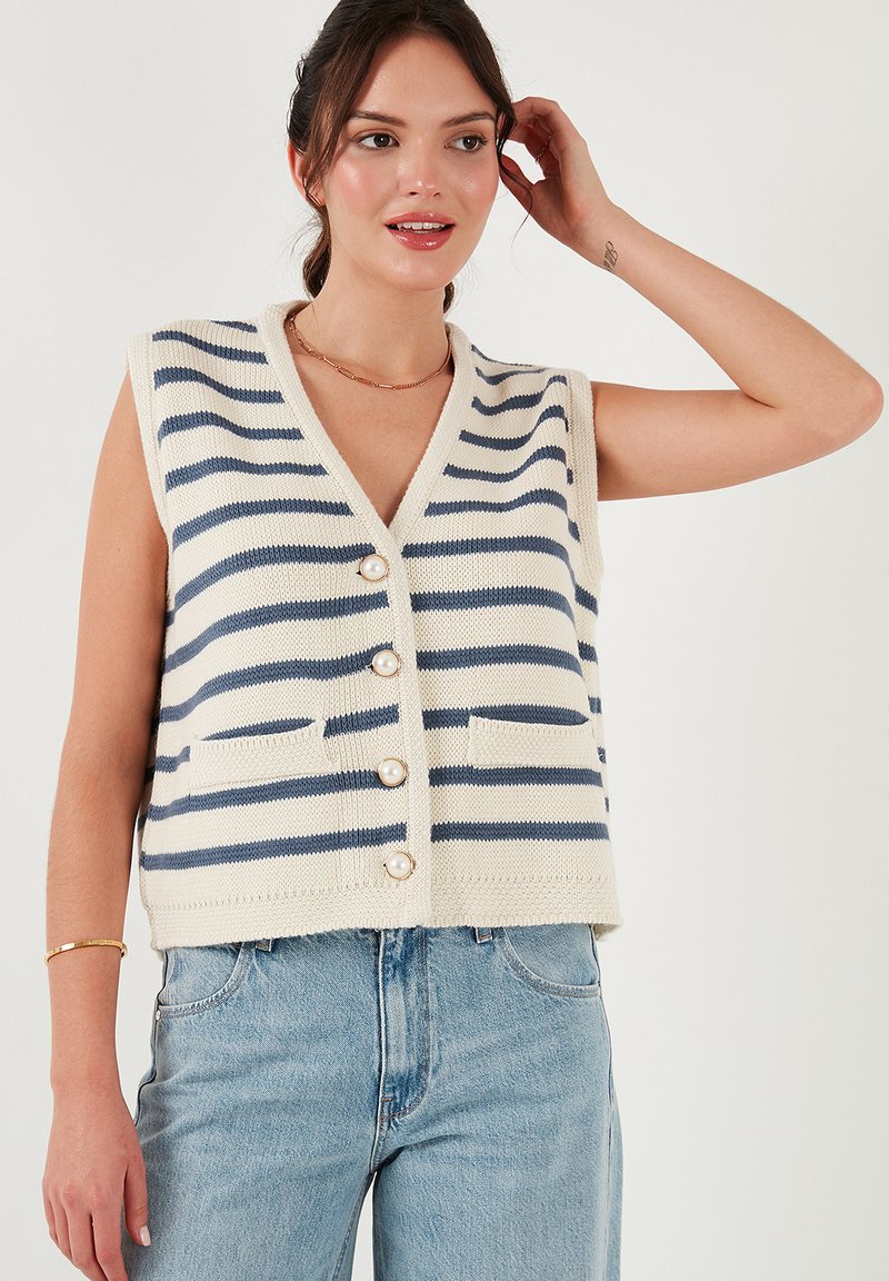 LELA LOOSE FIT - Vesta - ecru indigo
