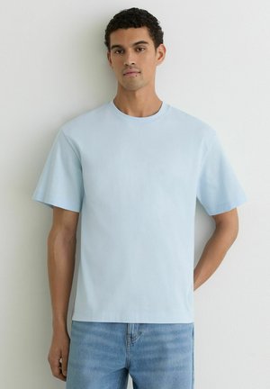 Reiss, REGULAR FIT - TATE COTTON GARMENT-DYED OVERSIZED T-SHIRT  . - Lihtne T-särk - soft blue