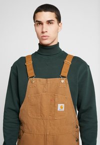 Carhartt WIP BIB OVERALL - Denim Dungarees - hamilton brown rinsed