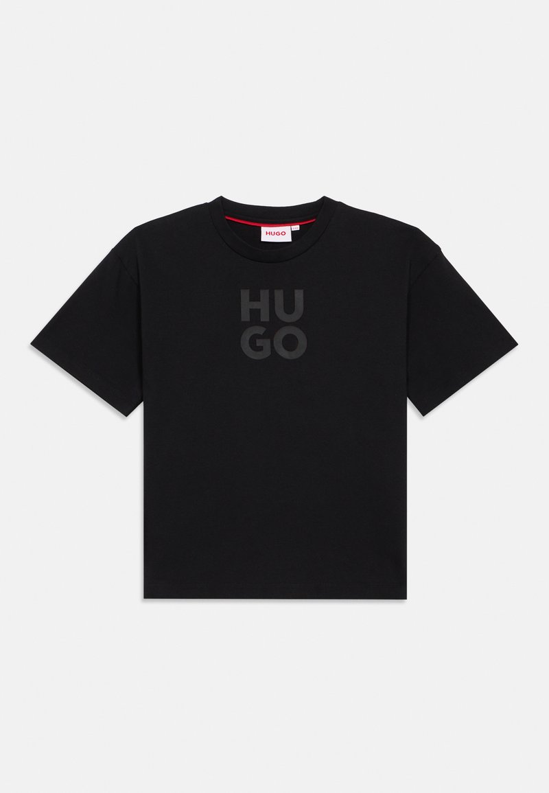 HUGO Kids T-shirt print zwart