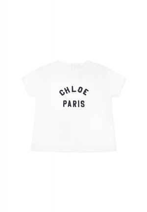 CHLOÉ A MANICA CORTA - T-shirt con stampa - white
