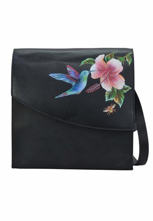 HANDPAINTED  - Schoudertas - hummingbird black