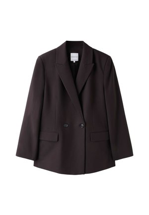 Stradivarius, STRAIGHT BUTTONED BLAZER - Blazer - dark brown