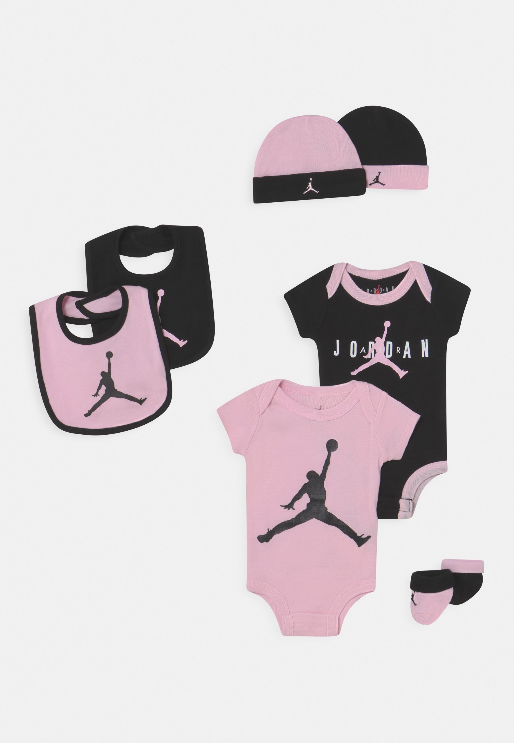 Jordan BABY STARTER 2 PACK SET UNISEX - T-shirt print - pink  foam/donkerroze - Zalando.nl