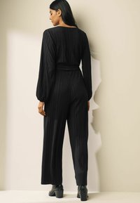 Next LONG SLEEVE PLISSÉ - Jumpsuit - black