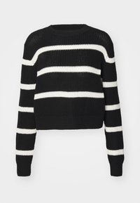 NMMAYSA O NECK - Vesta - black/eggnog