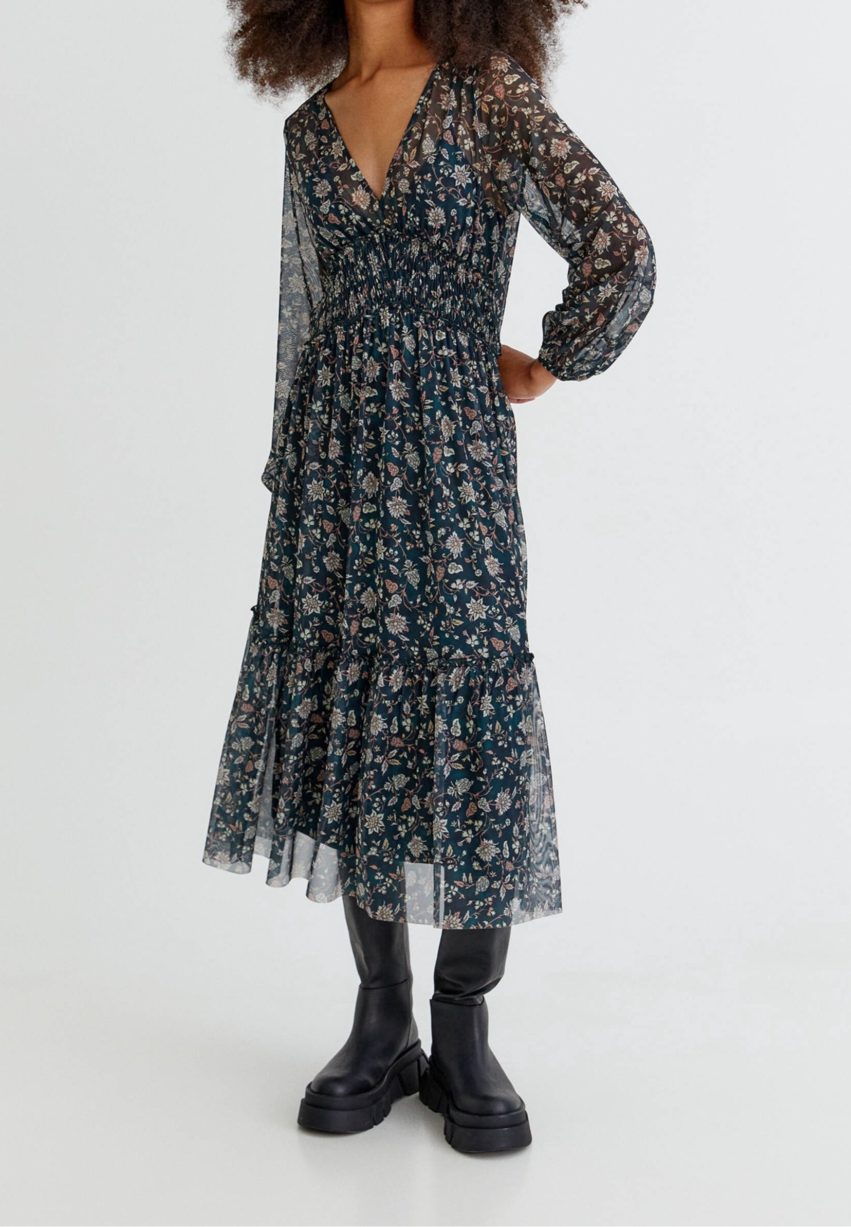 knee length dresses for ladies Danielle Floral Midi Dress