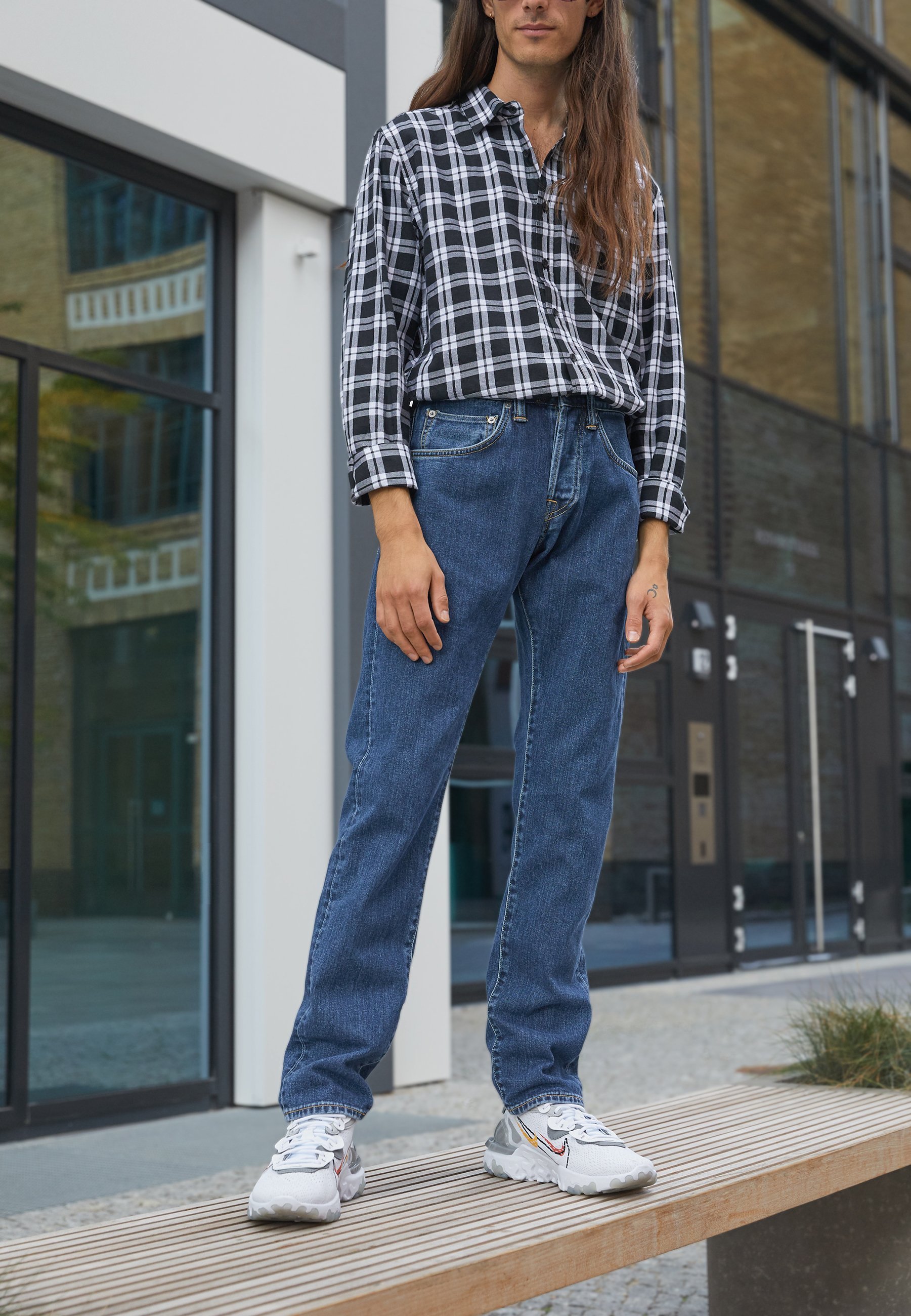 Edwin Vaqueros tapered - blue aki wash/blue denim - Zalando.es