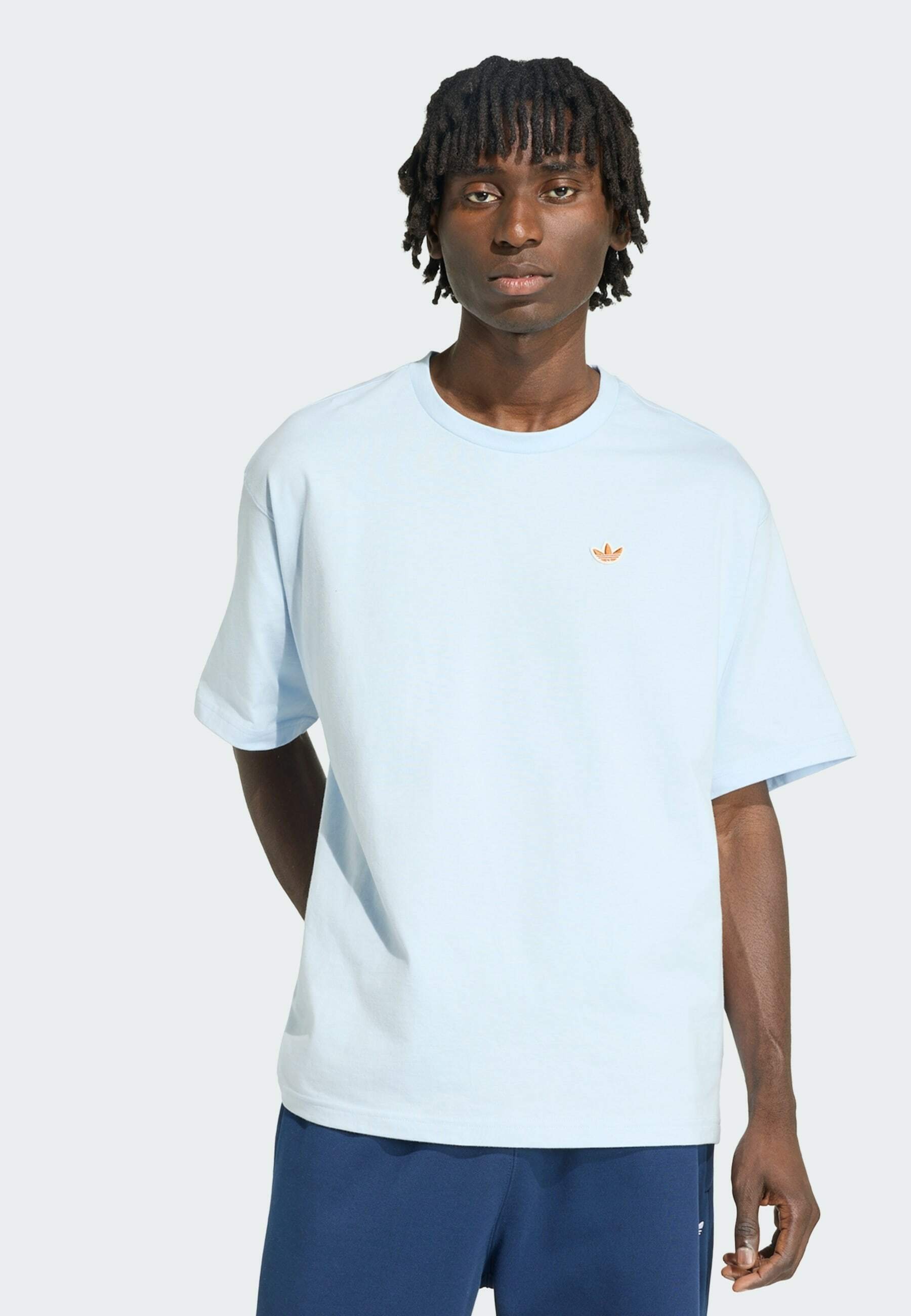 adidas Originals SUMMER GRAPHIC CREW - Print T-shirt - crystal sky