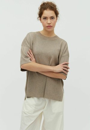 SITTA - Basic T-shirt - island fossil melange