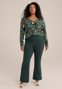 WE Fashion CURVE - Hosszú ujjú felső - green