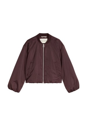 Marc O'Polo, WOVEN OUTDOOR JACKETS, BOMBER, WIDE SLEEVE - Bomberjacke - black cherry