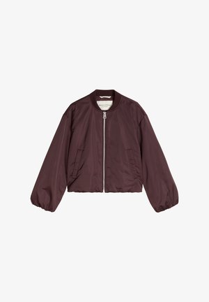 Marc O'Polo, WOVEN OUTDOOR JACKETS, BOMBER, WIDE SLEEVE - Bomberjacke - black cherry