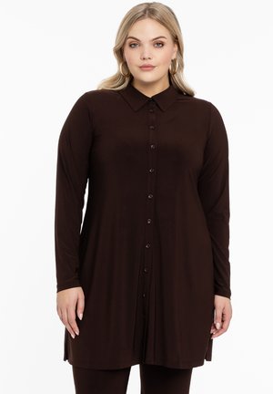 LONG SLEEVES - Button-down blouse - brown