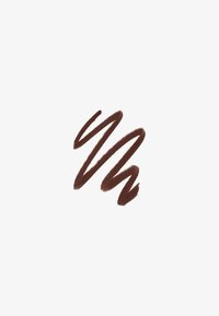 Trait de crayon marron foncé sur un fond blanc, avec une apparence douce et texturée et un design en zigzag mettant en valeur la profondeur des couleurs.