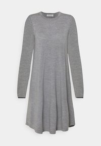 Repeat DRESS MERINO - Vestido de malha - grey