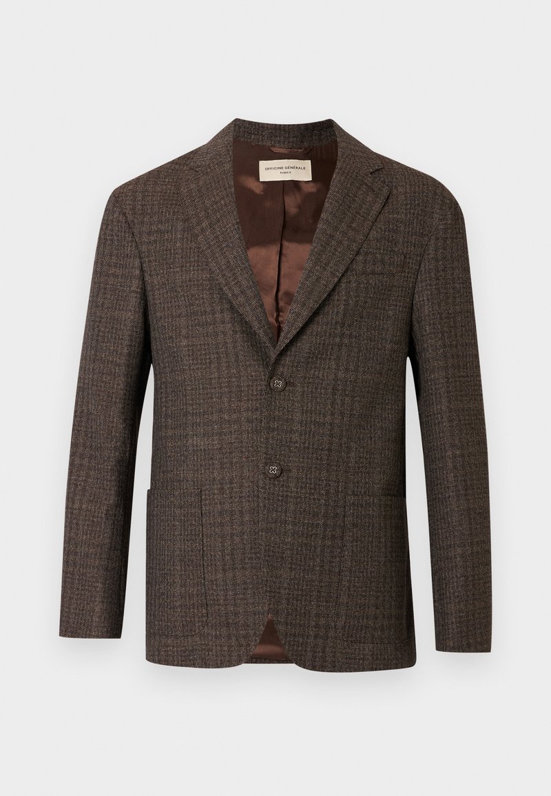 OFFICINE GENERALE MICHEL FRESCO CHECK - Blazer jacket - brown - Zalando ...