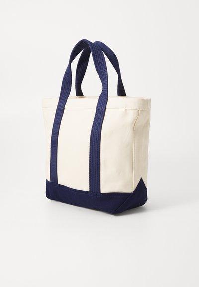 Polo Ralph Lauren TOTE - Shoppingveske - ecru/navy