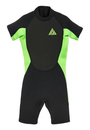Next, Badeanzug - black and green short sleeve