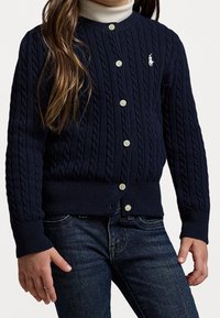 Polo Ralph Lauren MINI CABLE COTTON CARDIGAN - Kofta - hunter navy