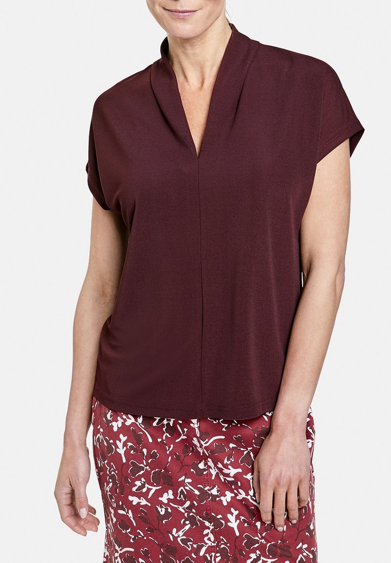 Damen T-Shirts | Gerry Weber T-Shirt basic sepia/bordeaux - PT88324 Damen T-Shirts | Gerry Weber T-Shirt basic sepia/bordeaux - PT88324
