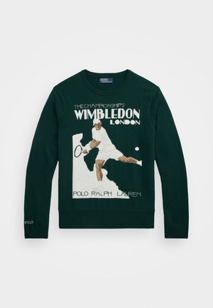 Polo Ralph Lauren WIMBLEDON CASHMERE COTTON SWEATER UNISEX - Maglione - moss agate multi
