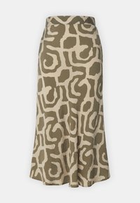 Vero Moda VMIRIS CALF SKIRT - Jupe trapèze - birch/green