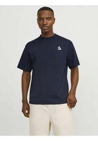 Jack & Jones JCOTRIANGLE CREW NECK  - Tricou cu imprimeu - navy blazer