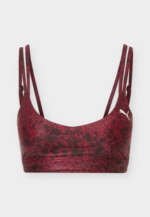 Puma, TROPICAL SPEED BRA LOW - Αθλητικό σουτιέν ελαφριάς στήριξης - ruby noir