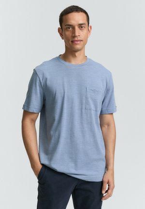 TOM TAILOR Basic T-shirt - white dove blue injected