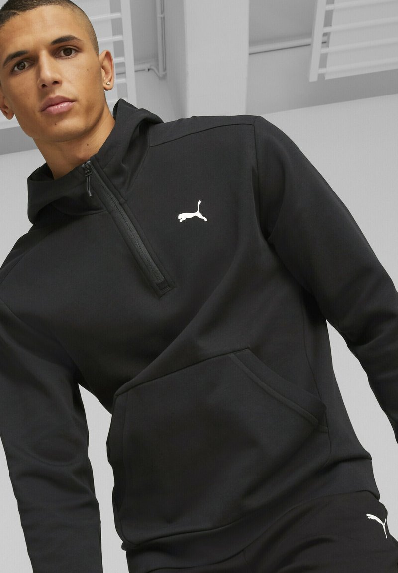 Puma RAD CAL HALF ZIP DK - Sweat à capuche - black/noir - ZALANDO.FR