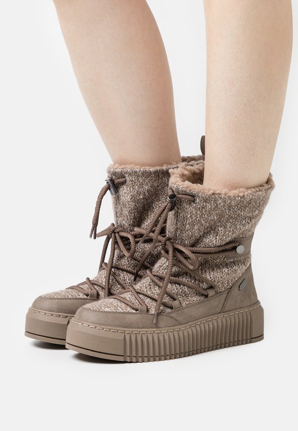 Lace-up ankle boots - taupe