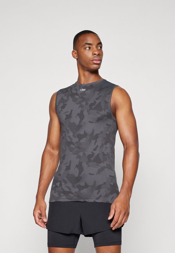 SCULPT SEAMLESS GRAPHIC TANK  - Top - iron gray