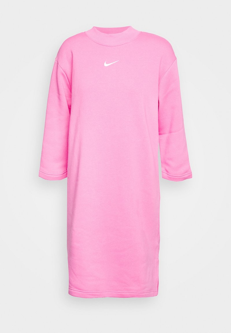 strapless open back dress Shop Ladies Nike Sportswear Retro 90s Washed Pink Oversized Cotton Crew  T-Shirt Dress main image 1