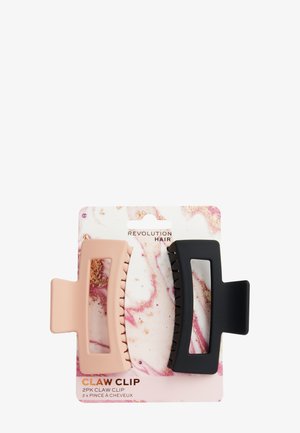 Revolution Haircare RECTANGLE MATTE CLIP NUDE/BLACK 2 PACK - Haar-Styling-Accessoires - nude/black
