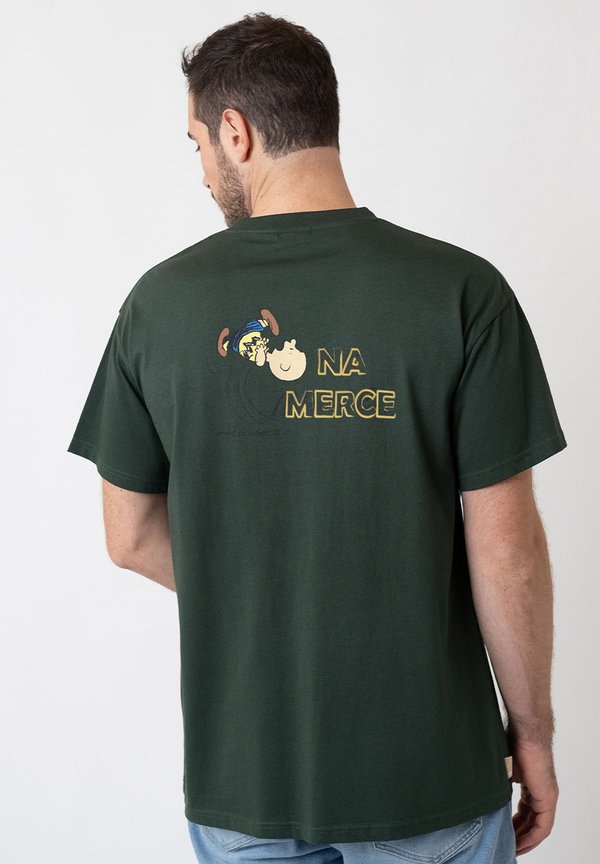 NA MERCE - T-Shirt print - dunkelgrün