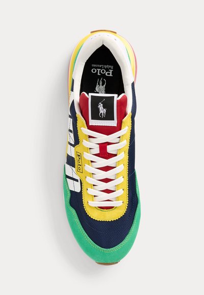 Polo Ralph Lauren TRAIN 89 LOGO SUEDE & OXFORD SNEAKER UNISEX - Joggesko - newport navy multi