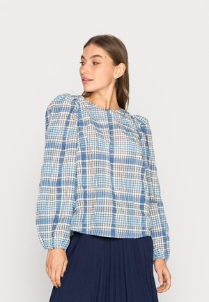 BLOUSE WIDE PUFF SLEEVES - Camicetta - multi/blue