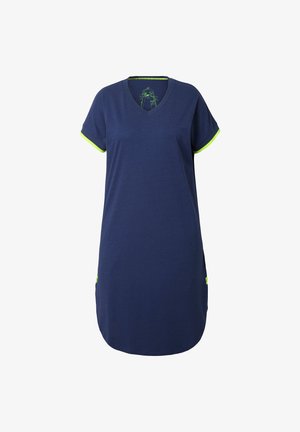 LAURASØN SHIRTKLEID, V-AUSSCHNITT, OEKO-TEX MIG - Žerzejové šaty - navy blue