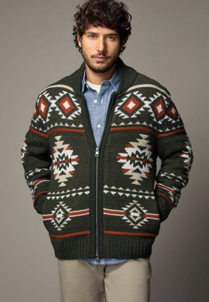 Next REGULAR FIT PATTERN SHAWL - Cardigan - green navajo style