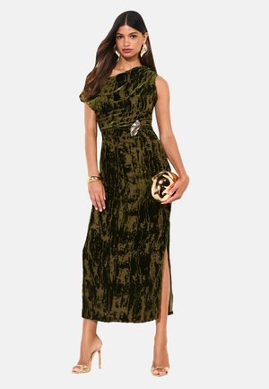 halter maternity maxi dress Blush Pink Baby Shower Maternity Dress ZX021 SILVER-AND-NUDE main image 1