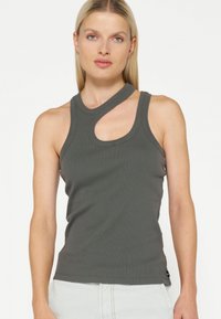 10DAYS CUT OUT  - Top - oil grey
