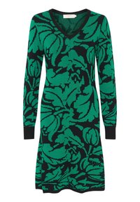Cream MOLLIA - MOLLIE FIT - Abito in maglia - green leaves print