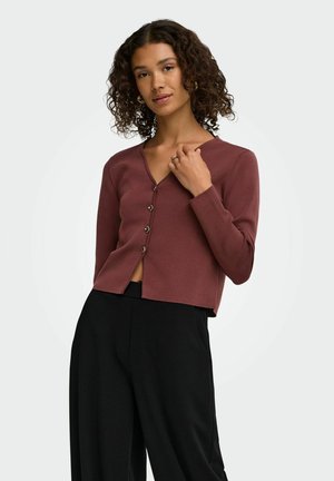 JDY, CARDIGAN JDYASTRA CARDIGAN - Gilet - rum raisin