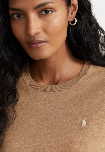 Polo Ralph Lauren PIMA COTTON SHORT SLEEVE PULLOVER - Navadna majica - camel
